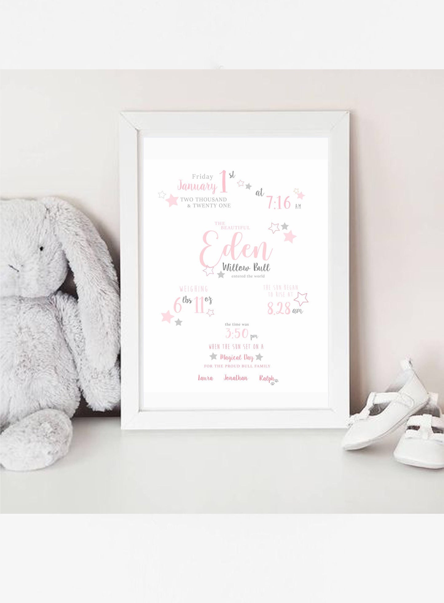 Baby Keepsake Print | On this day | Newborn Print