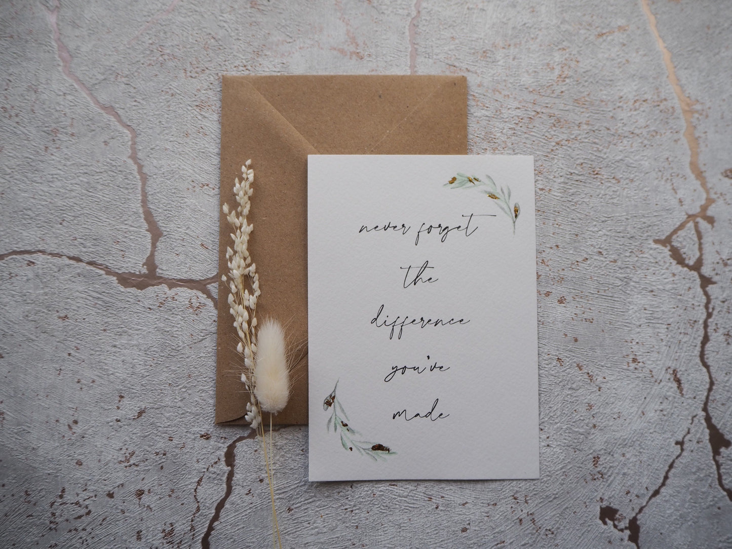 Never Forget the Difference You’ve Made | Inspirational Quote | Foiled Print | Teacher Gift