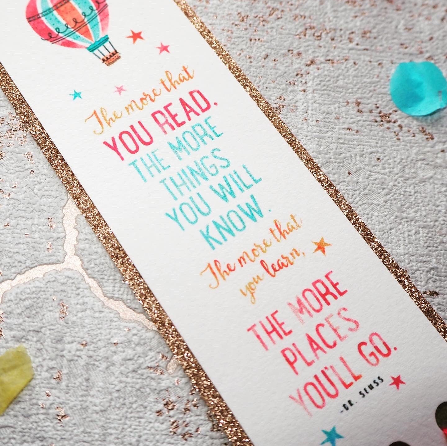 Personalised Bookmark | Dr Seuss Quote | Childrens bookmark | Rainbow Bookmark | Handmade Book Gift | Rainbow Tassels
