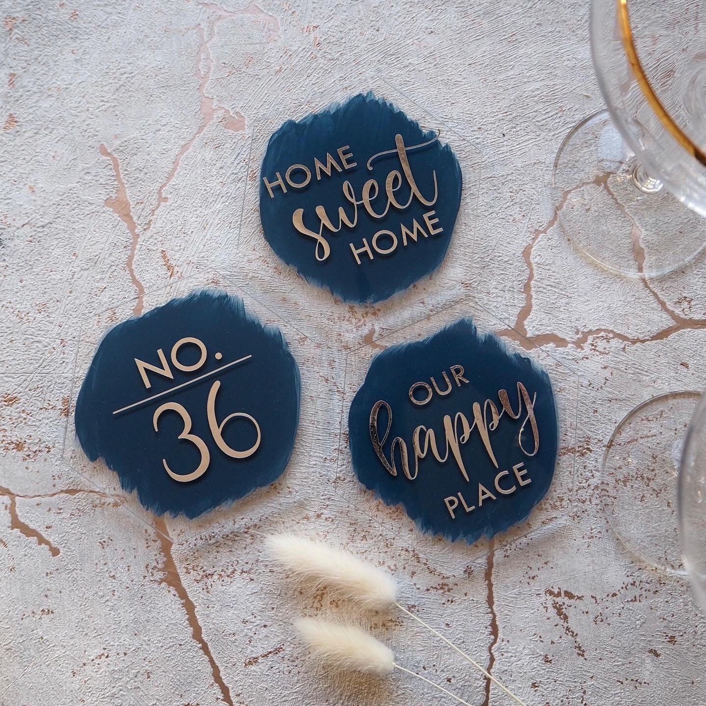 Personalised Perspex Coasters | Drinks Coasters | Wedding Gift | New Home Gift