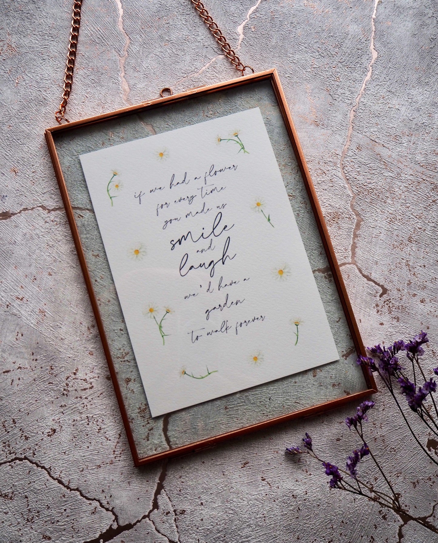 If we had a flower for every time you made us smile & laugh | Garden Quote | Flower Quote | Thoughtful Gift | Thinking of you Print