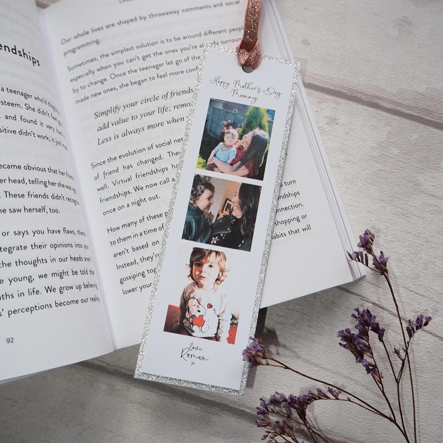 Photo Bookmark | Personalised Bookmark | Bookmark Gift | Mothers Day Book Gift | Mother’s Day Card